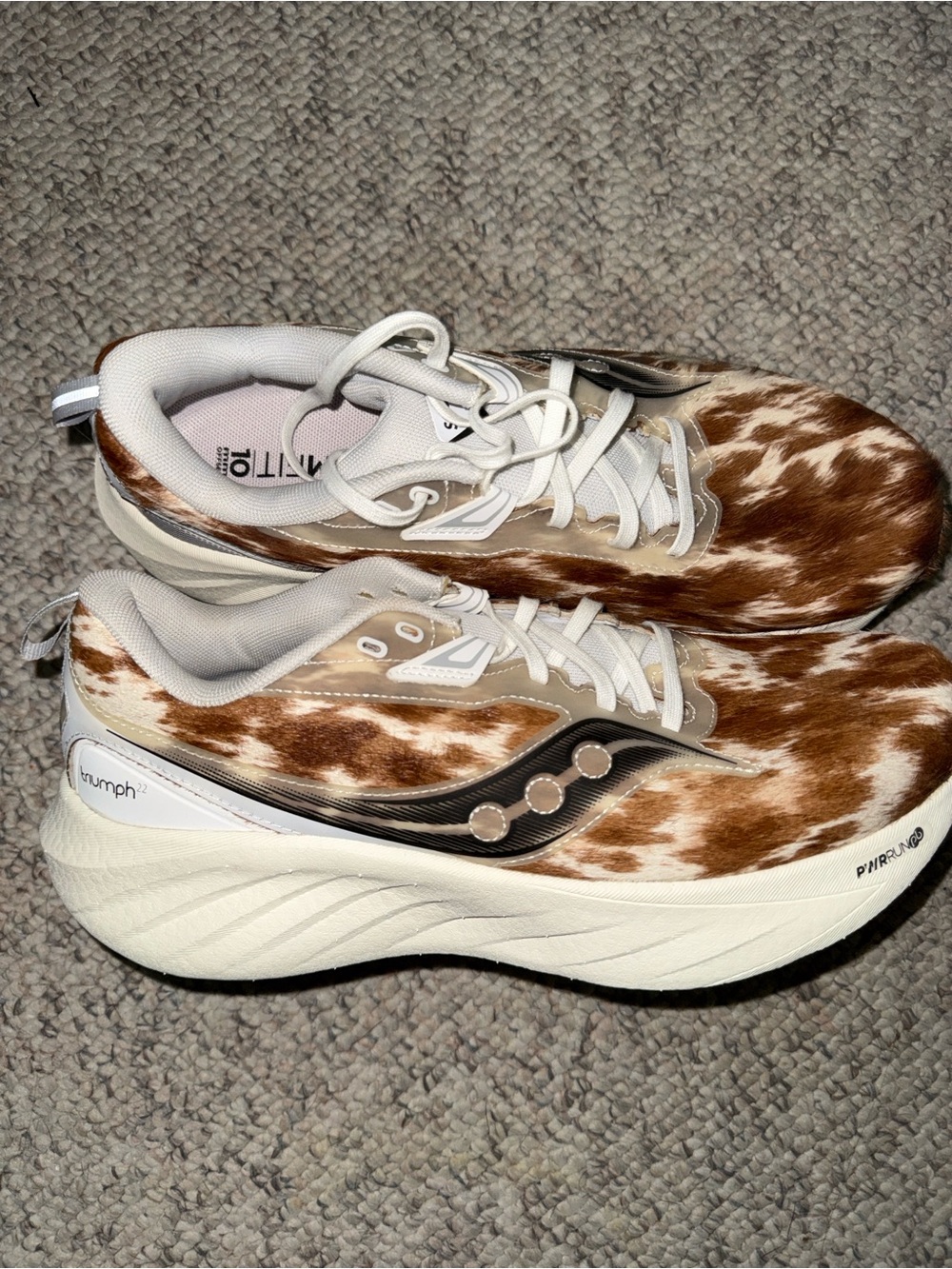 Saucony x Nordstrom Women’s Running Shoes — Brown & White Cow Print
